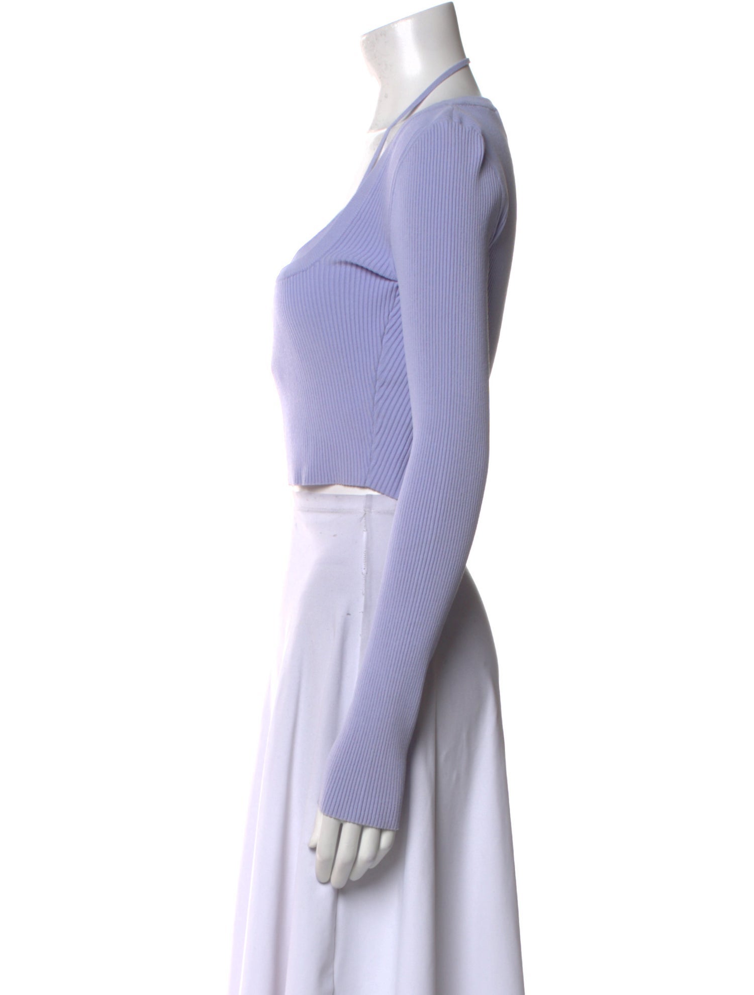 GAUGE81 Square Neckline Long Sleeve Crop Top