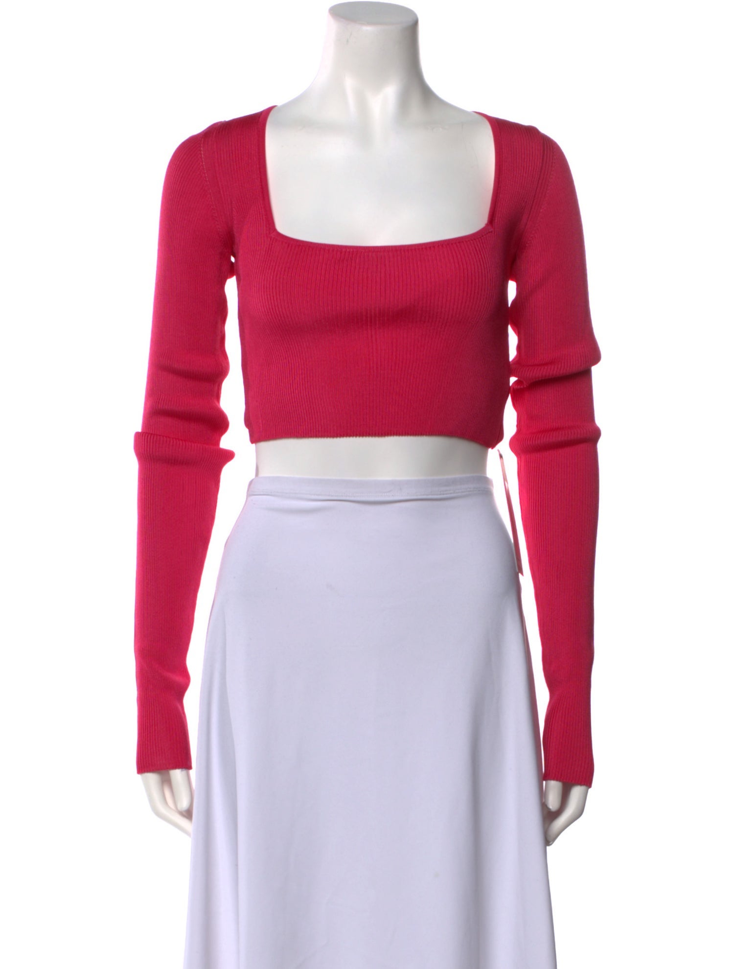 GAUGE81 Square Neckline Long Sleeve Crop Top