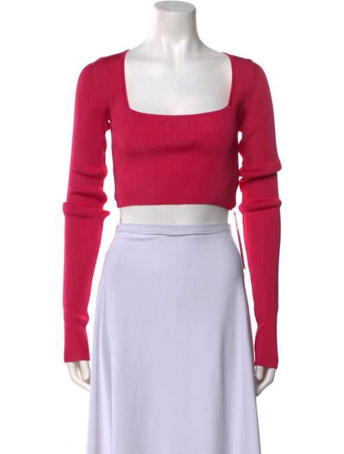 GAUGE81 Square Neckline Long Sleeve Crop Top
