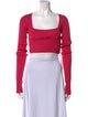 GAUGE81 Square Neckline Long Sleeve Crop Top