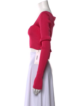 GAUGE81 Square Neckline Long Sleeve Crop Top