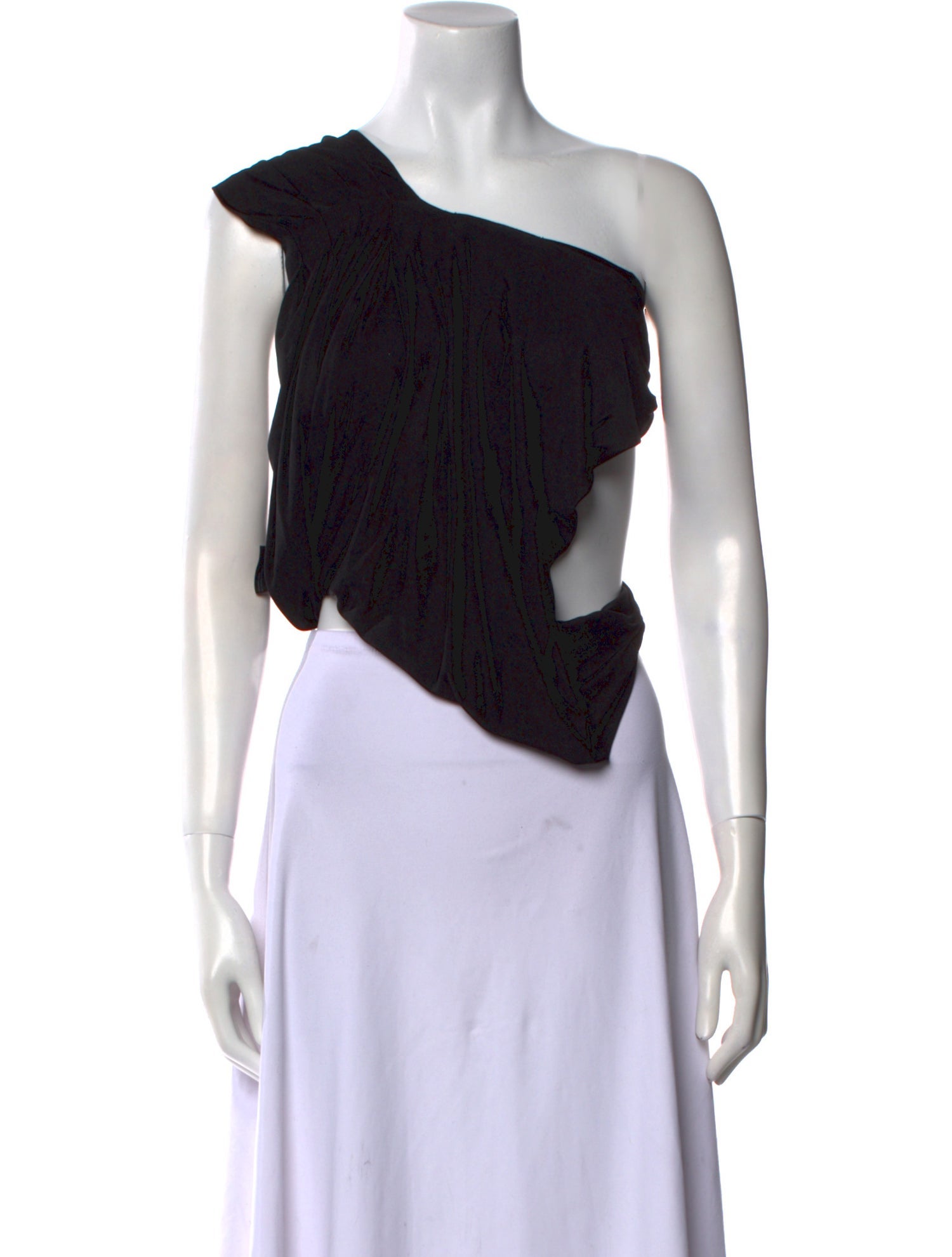 GAUGE81 One-Shoulder Short Sleeve Crop Top