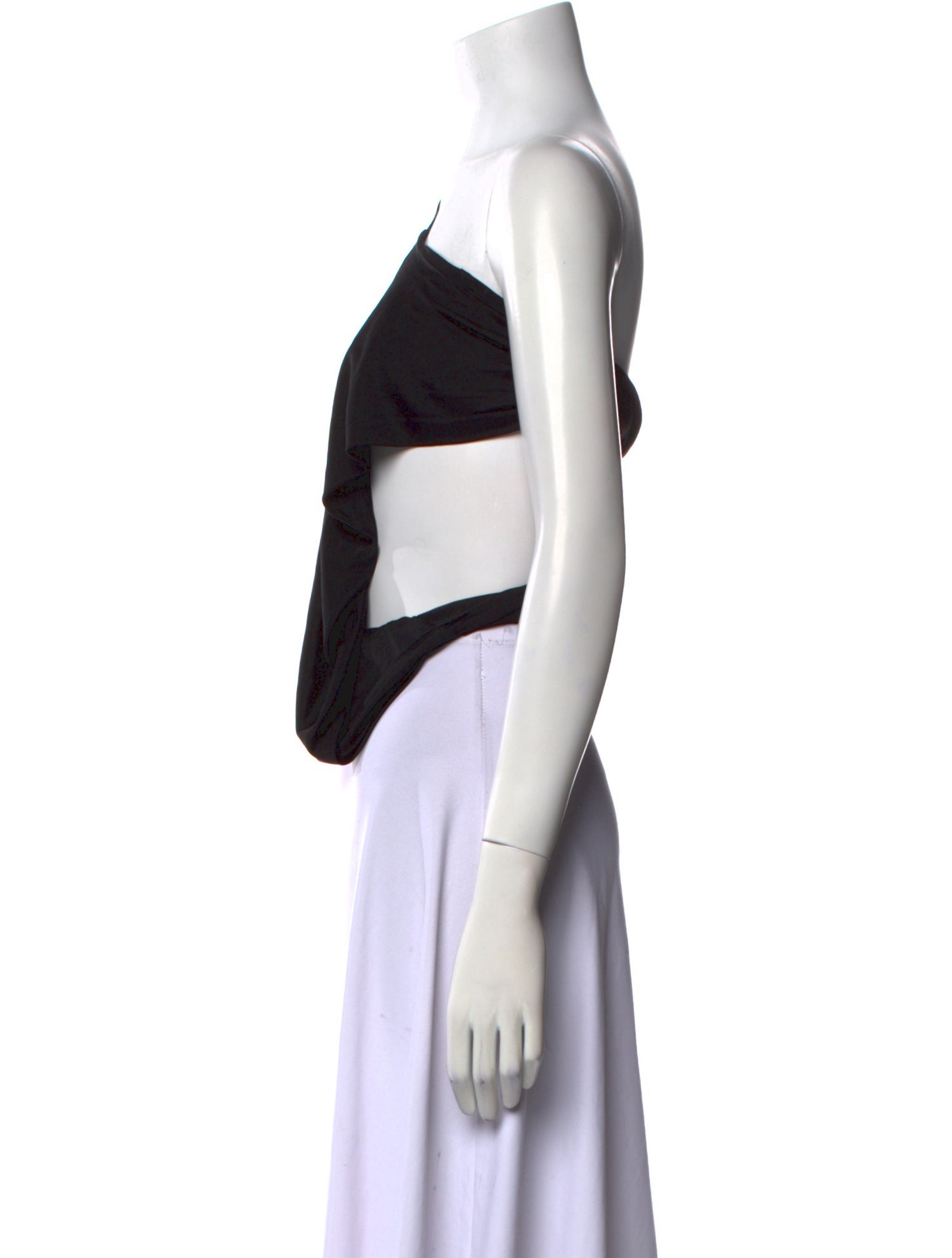 GAUGE81 One-Shoulder Short Sleeve Crop Top