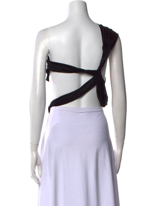 GAUGE81 One-Shoulder Short Sleeve Crop Top