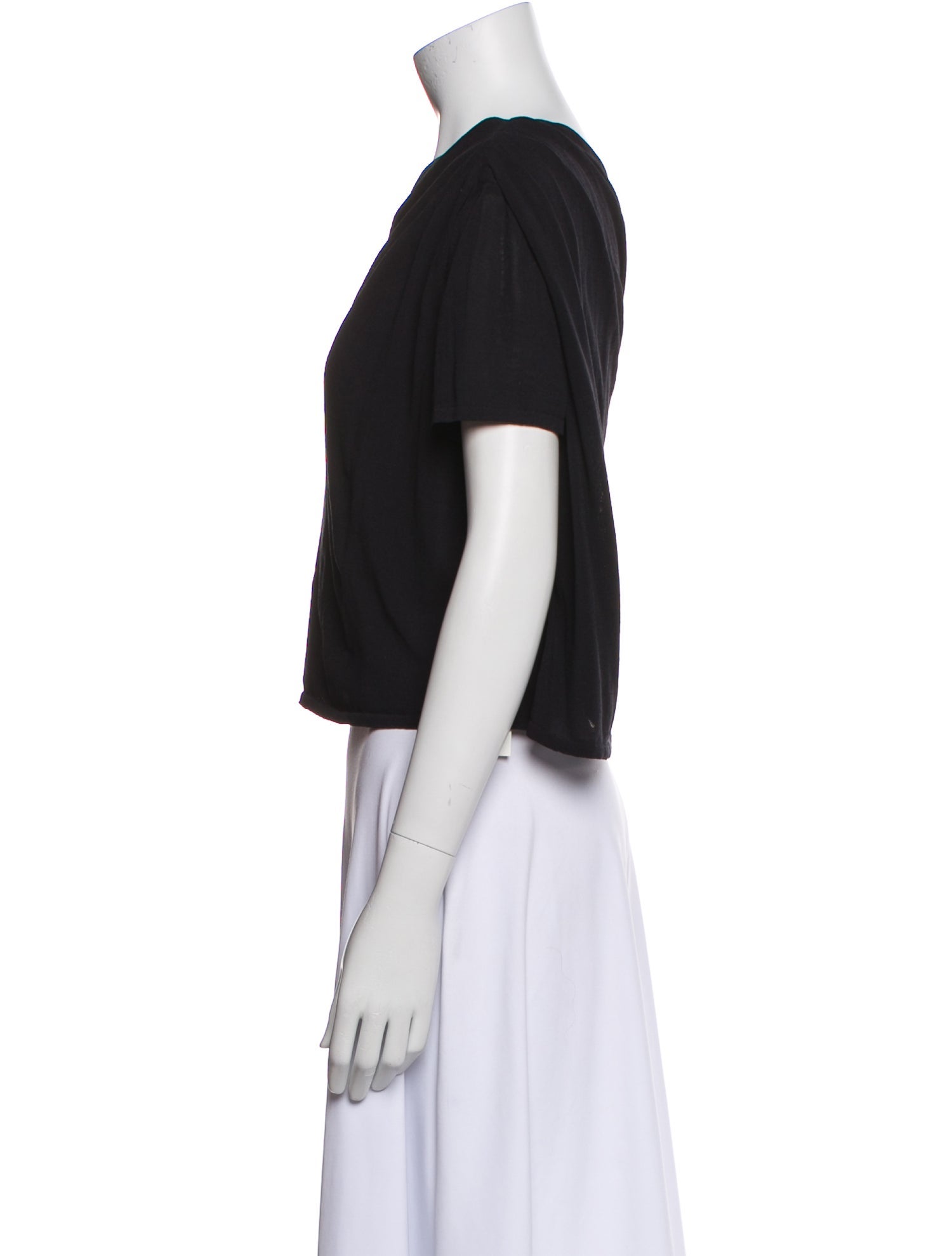 GAUGE81 One-Shoulder Short Sleeve Crop Top