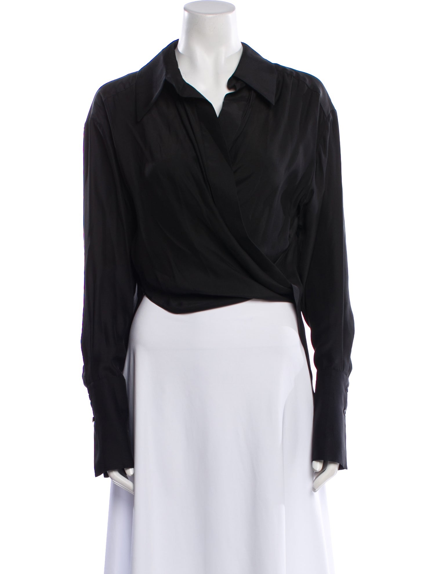 GAUGE81 Silk Cowl Neck Crop Top