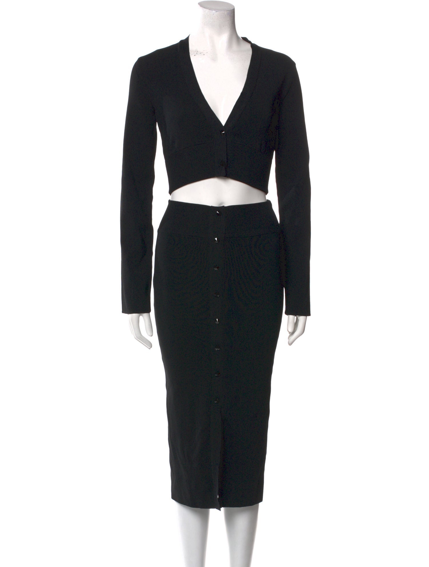 GAUGE81 V-Neck Midi Length Dress