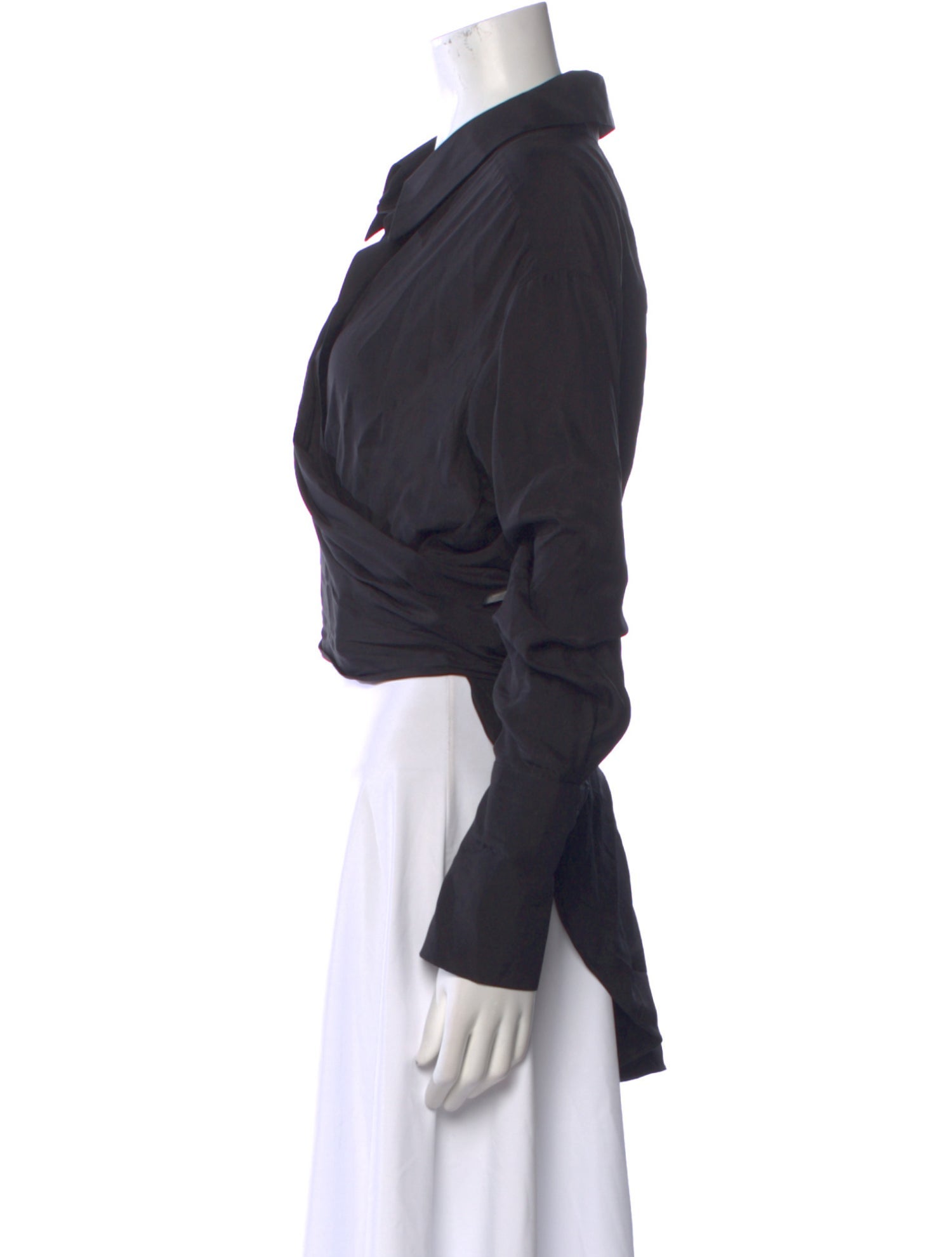 GAUGE81 Silk V-Neck Crop Top