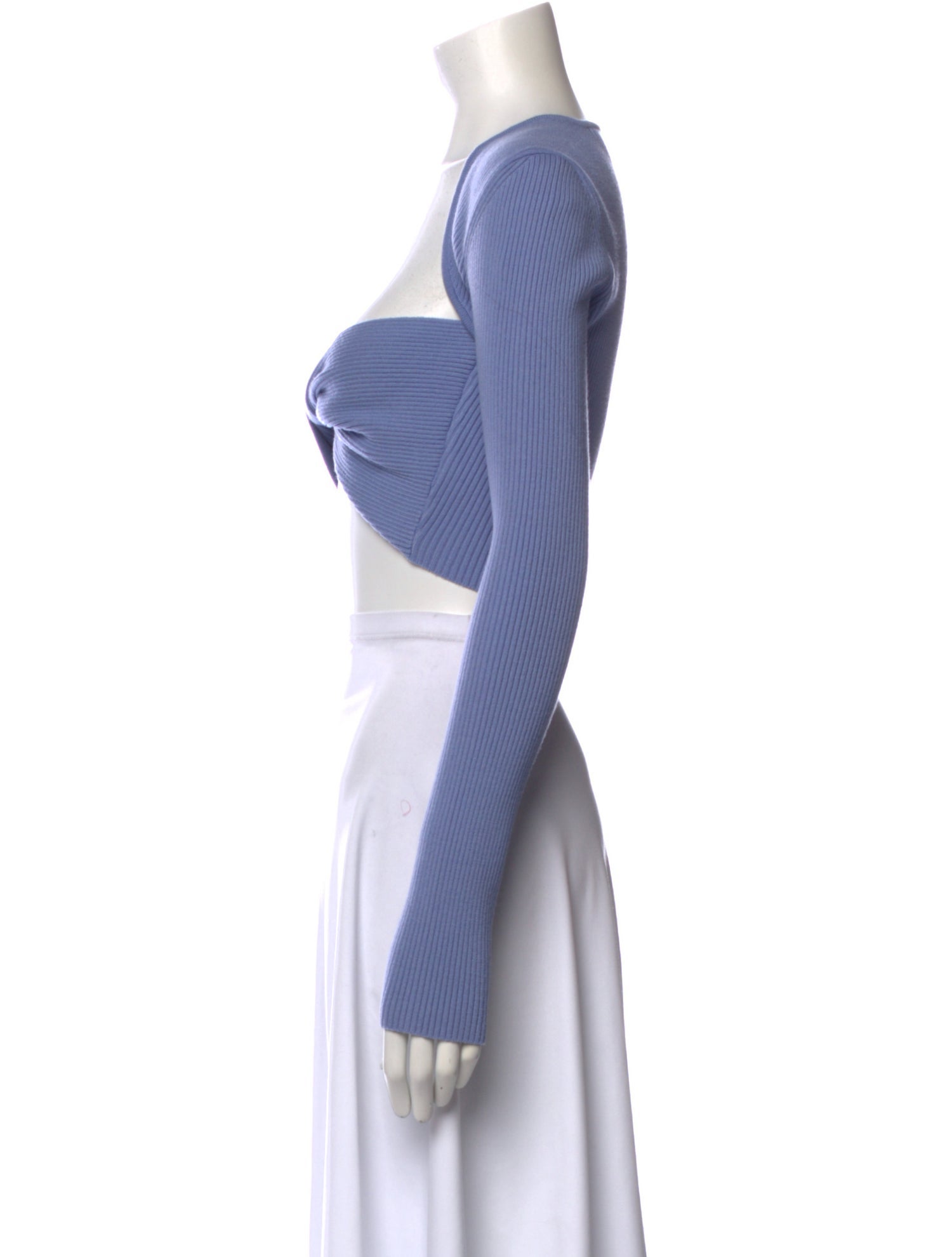 GAUGE81 Merino Wool Square Neckline Crop Top