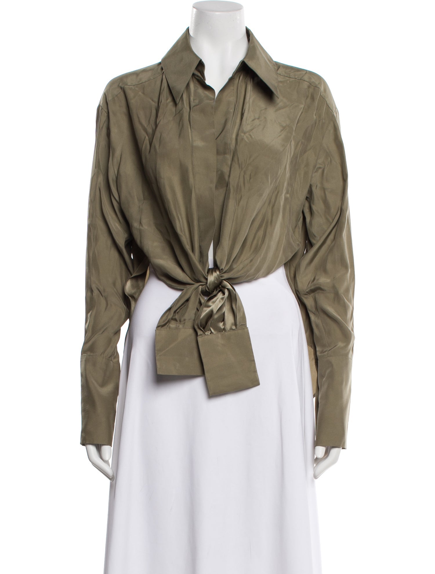 GAUGE81 Silk Long Sleeve Blouse