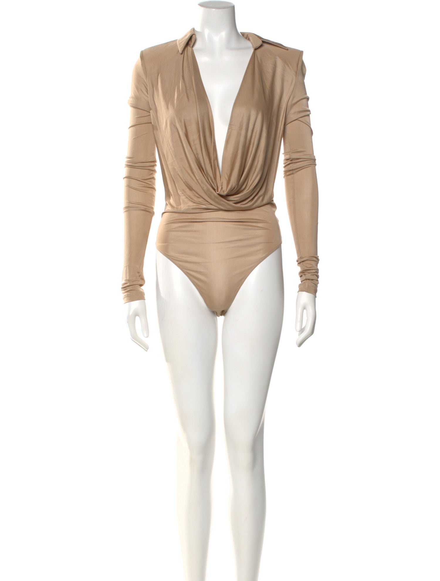 GAUGE81 Plunge Neckline Long Sleeve Bodysuit