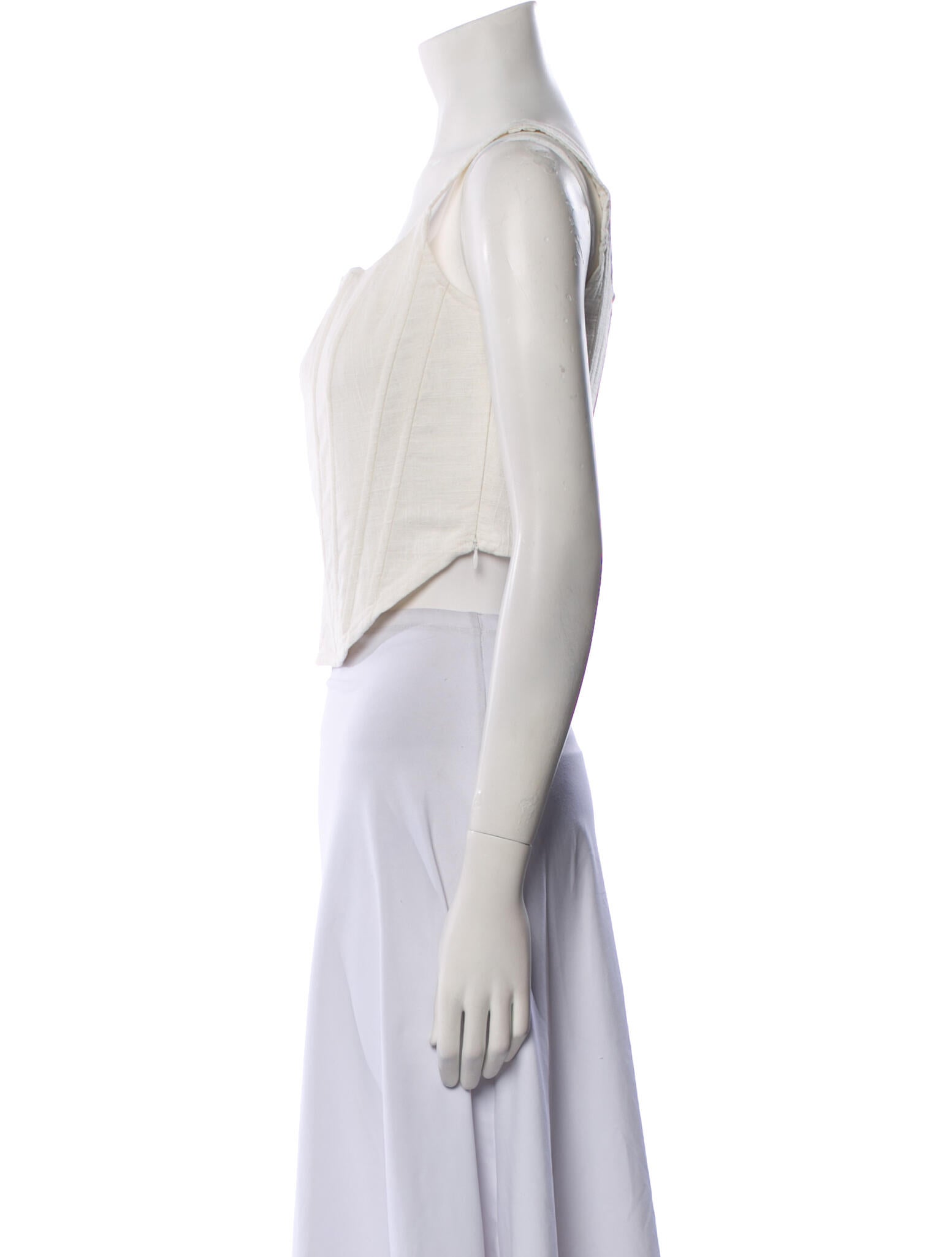 Aureta Square Neckline Sleeveless Crop Top