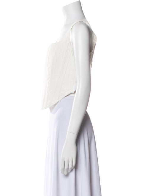 Aureta Square Neckline Sleeveless Crop Top