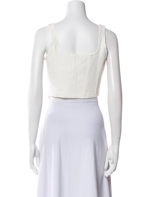 Aureta Square Neckline Sleeveless Crop Top