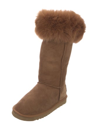 Australia Luxe Collective Suede Fur Trim Boots