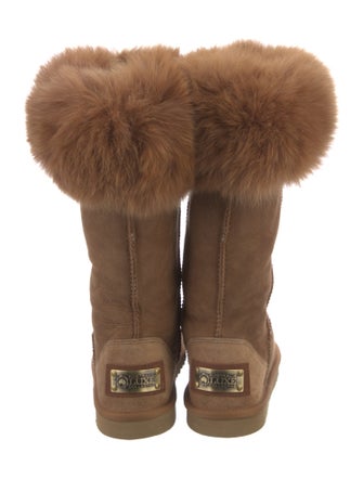 Australia Luxe Collective Suede Fur Trim Boots