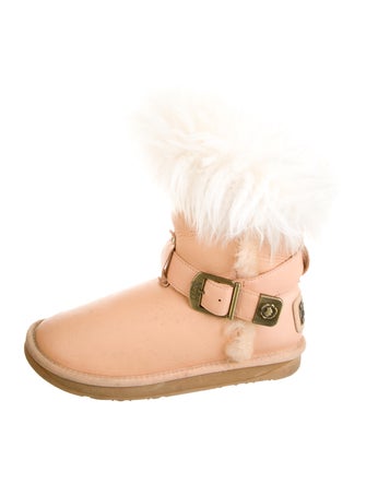 Australia Luxe Collective Leather Faux Fur Trim Boots