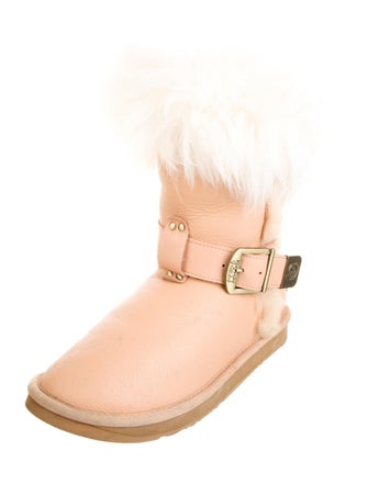 Australia Luxe Collective Leather Faux Fur Trim Boots