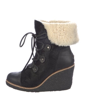 Australia Luxe Collective Suede Printed Lace-Up Boots