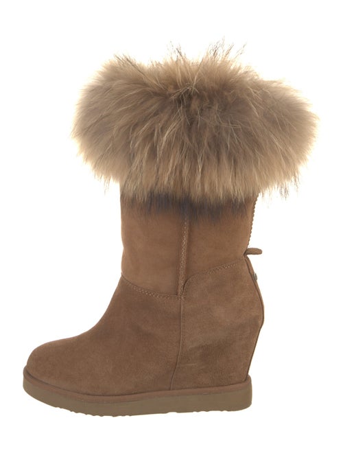 Australia Luxe Collective Suede Fur Trim Boots