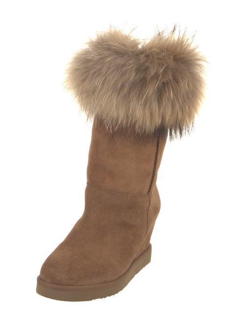 Australia Luxe Collective Suede Fur Trim Boots