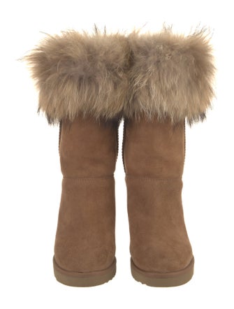 Australia Luxe Collective Suede Fur Trim Boots