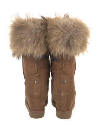 Australia Luxe Collective Suede Fur Trim Boots