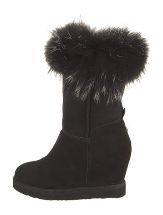 Australia Luxe Collective Suede Fur Trim Boots