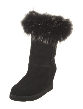 Australia Luxe Collective Suede Fur Trim Boots