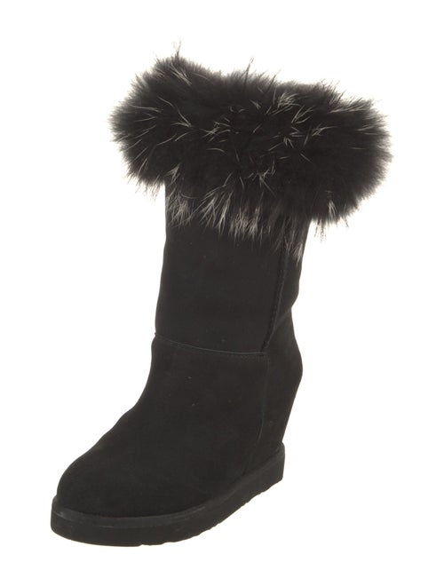 Australia Luxe Collective Suede Fur Trim Boots