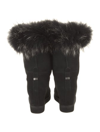 Australia Luxe Collective Suede Fur Trim Boots