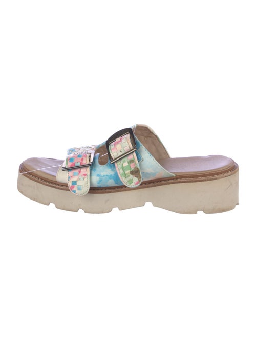 Australia Luxe Collective Leather Floral Print Slides