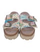 Australia Luxe Collective Leather Floral Print Slides