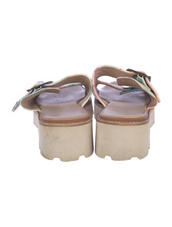 Australia Luxe Collective Leather Floral Print Slides