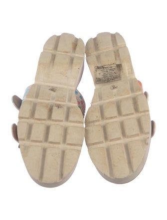 Australia Luxe Collective Leather Floral Print Slides