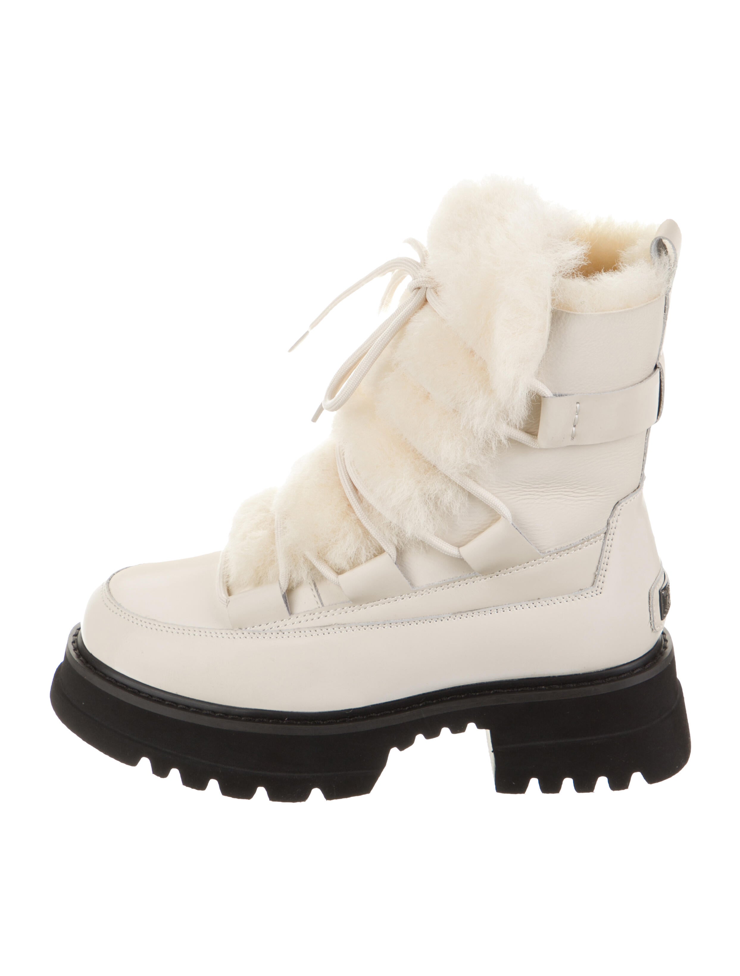 Australia Luxe Collective Patent Leather Faux Fur Trim Rain Boots