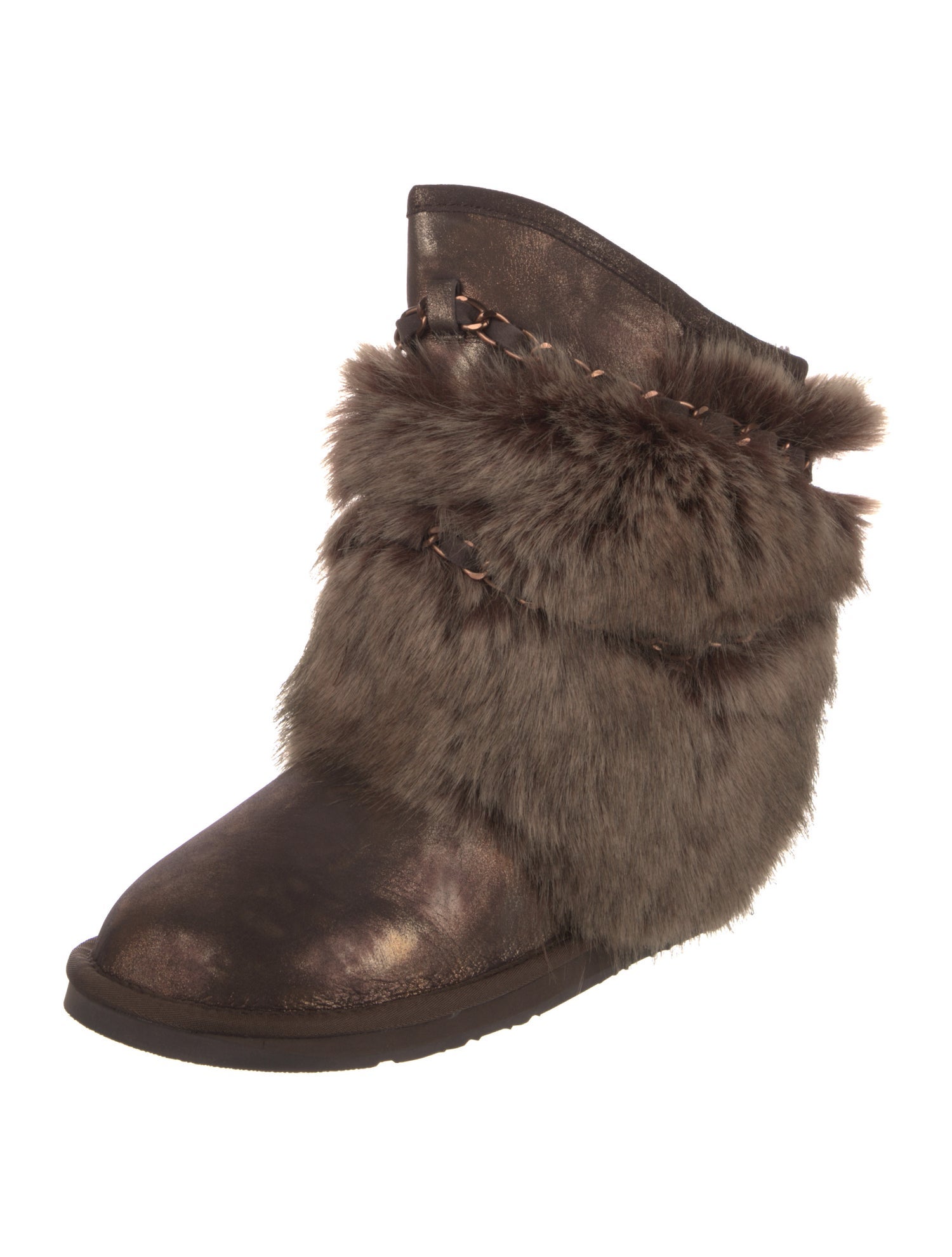 Australia Luxe Collective Leather Chain-Link Accents Boots