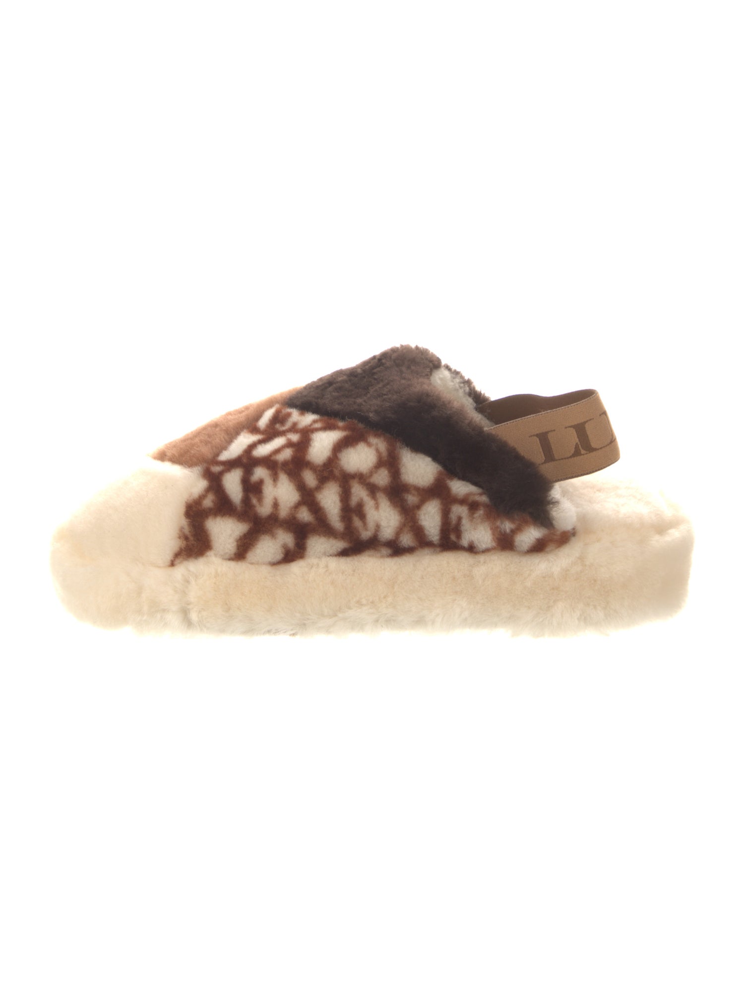 Australia Luxe Collective Shearling Printed Slingback Flats