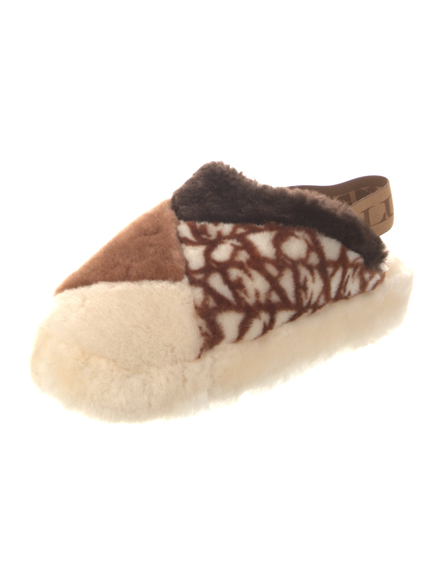 Australia Luxe Collective Shearling Printed Slingback Flats