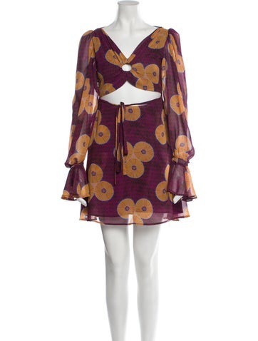 Autumn Adeigbo Dresses Floral Print Mini Dress US 0 | XS