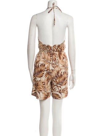 Autumn Adeigbo Printed Halterneck Romper