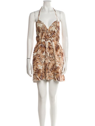 Autumn Adeigbo Printed Halterneck Romper