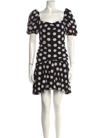 Autumn Adeigbo Dresses Polka Dot Print Mini Dress US 8 | M