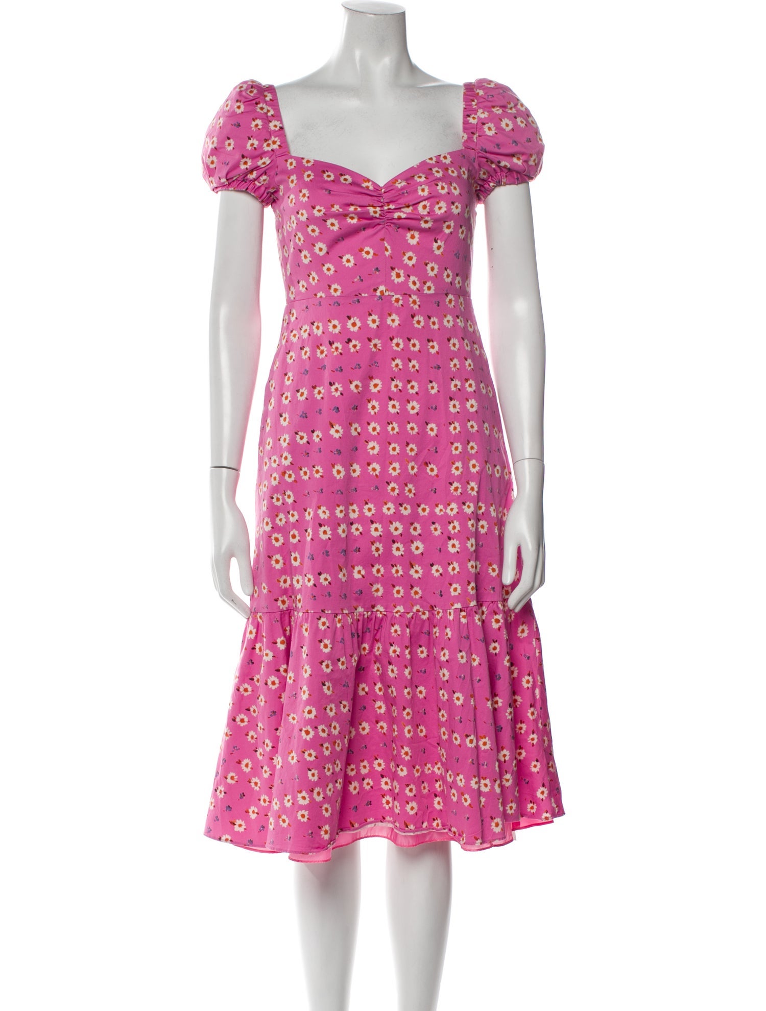 Autumn Adeigbo Floral Print Midi Length Dress