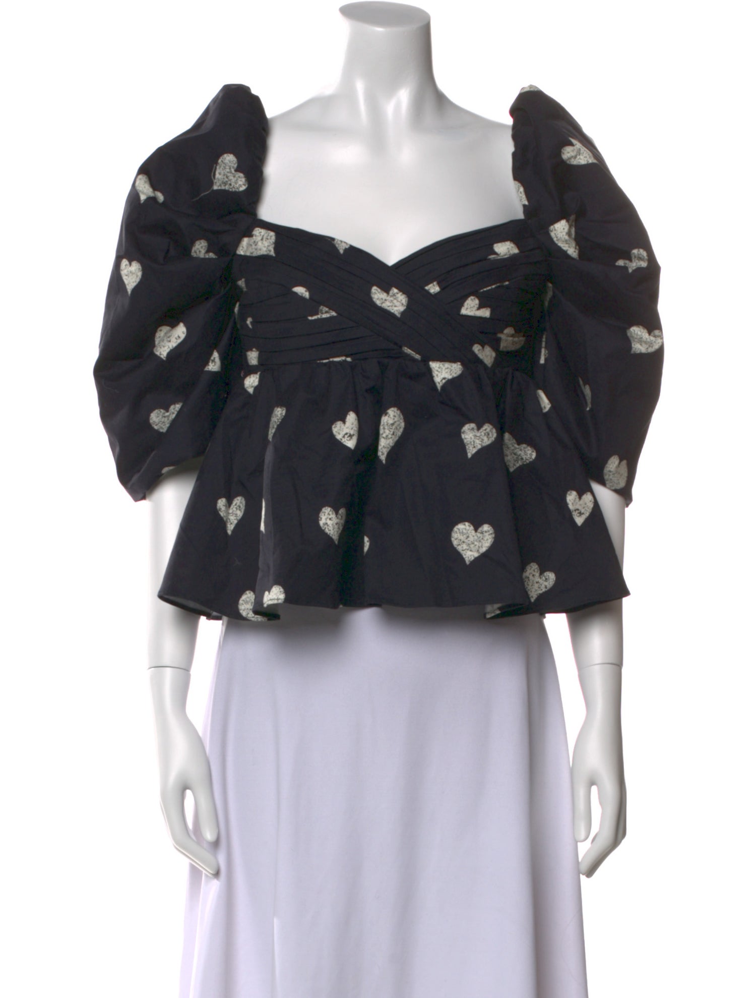 Autumn Adeigbo Printed Square Neckline Crop Top