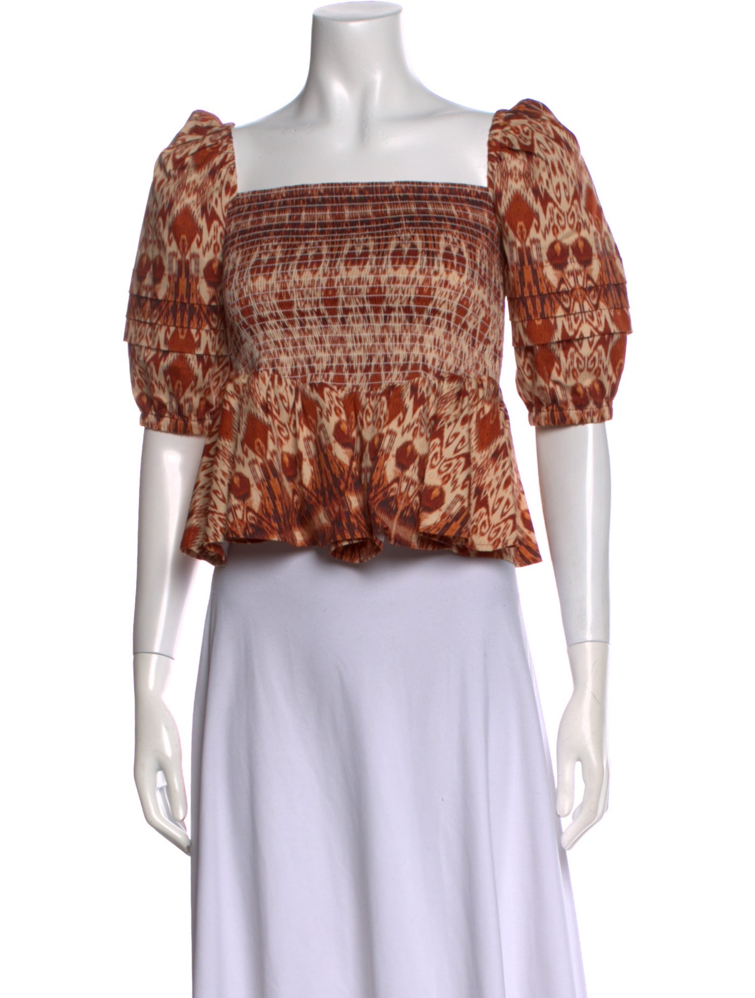 Autumn Adeigbo Animal Print Square Neckline Crop Top