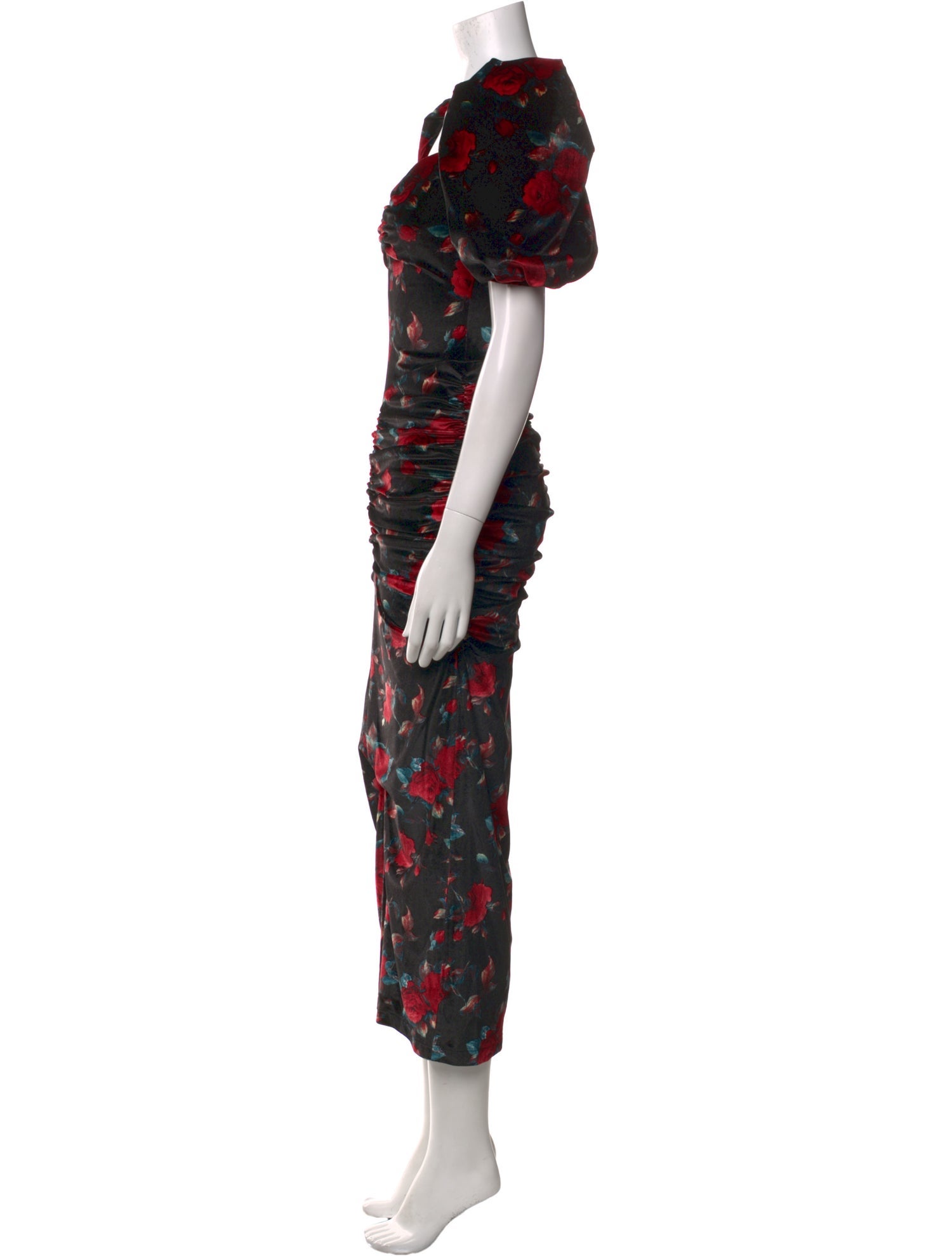 Autumn Adeigbo Floral Print Long Dress