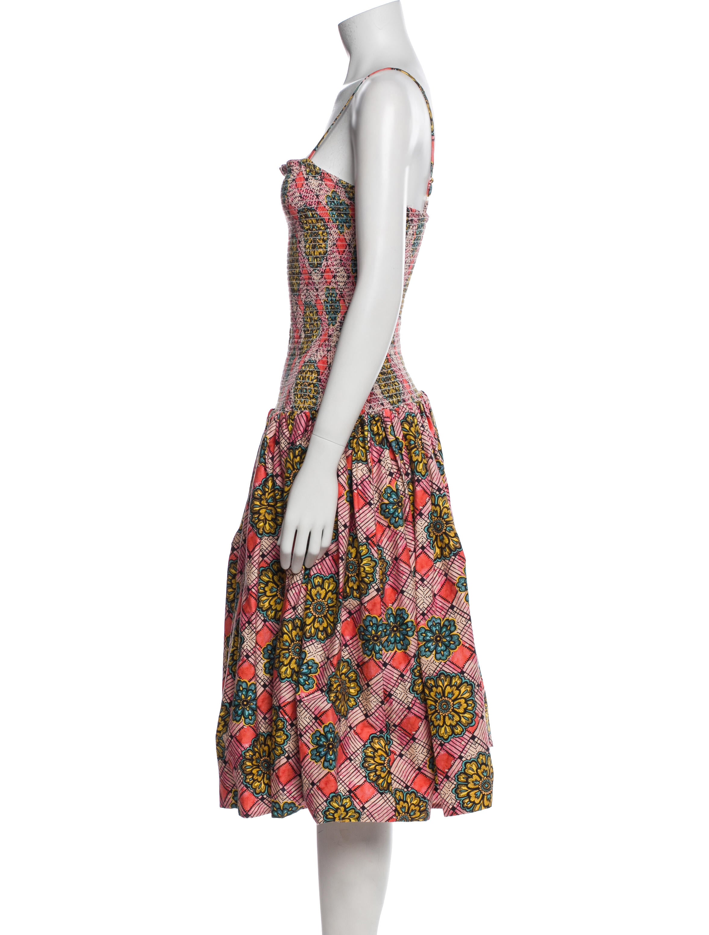 Autumn Adeigbo Floral Print Midi Length Dress