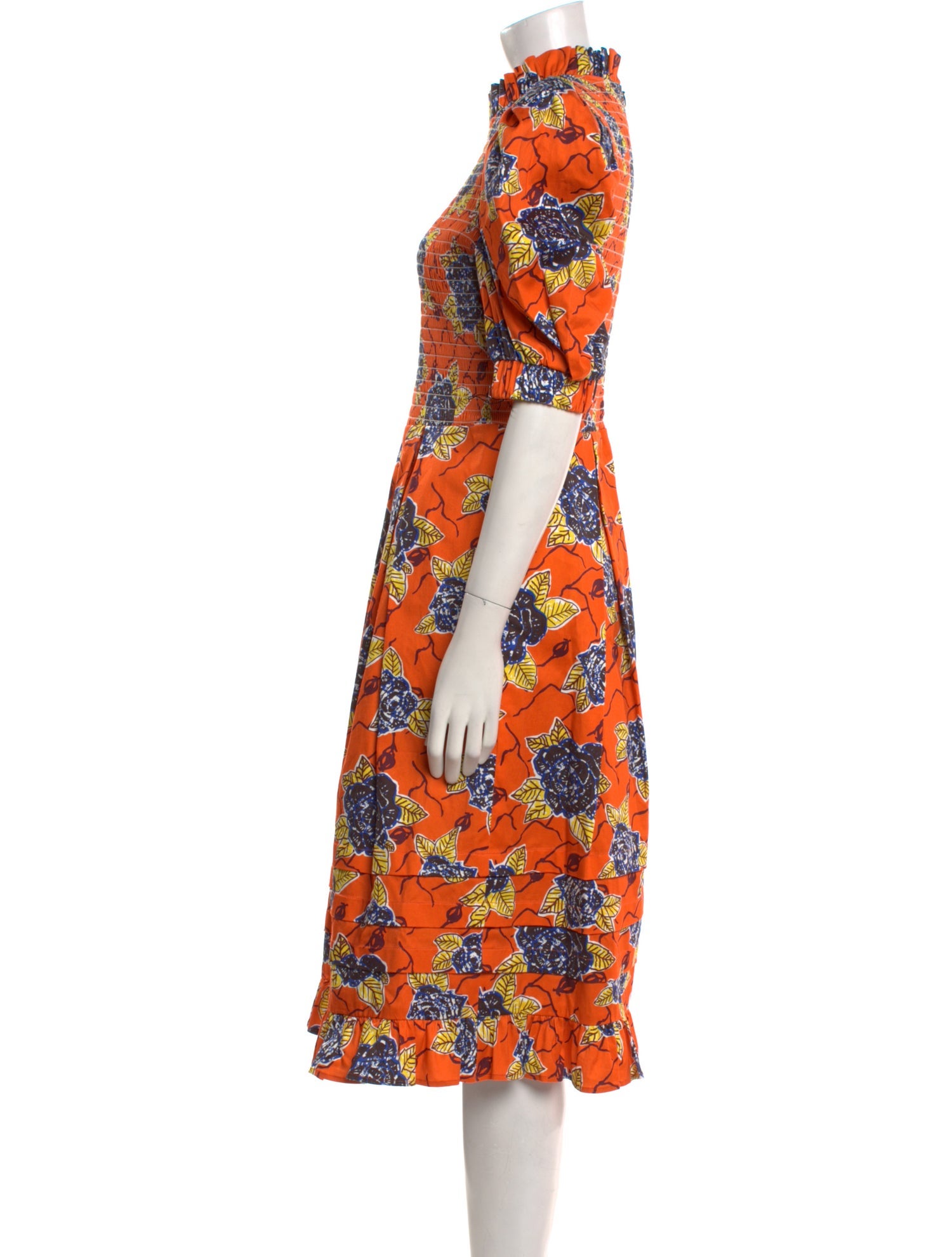 Autumn Adeigbo Floral Print Midi Length Dress w/ Tags