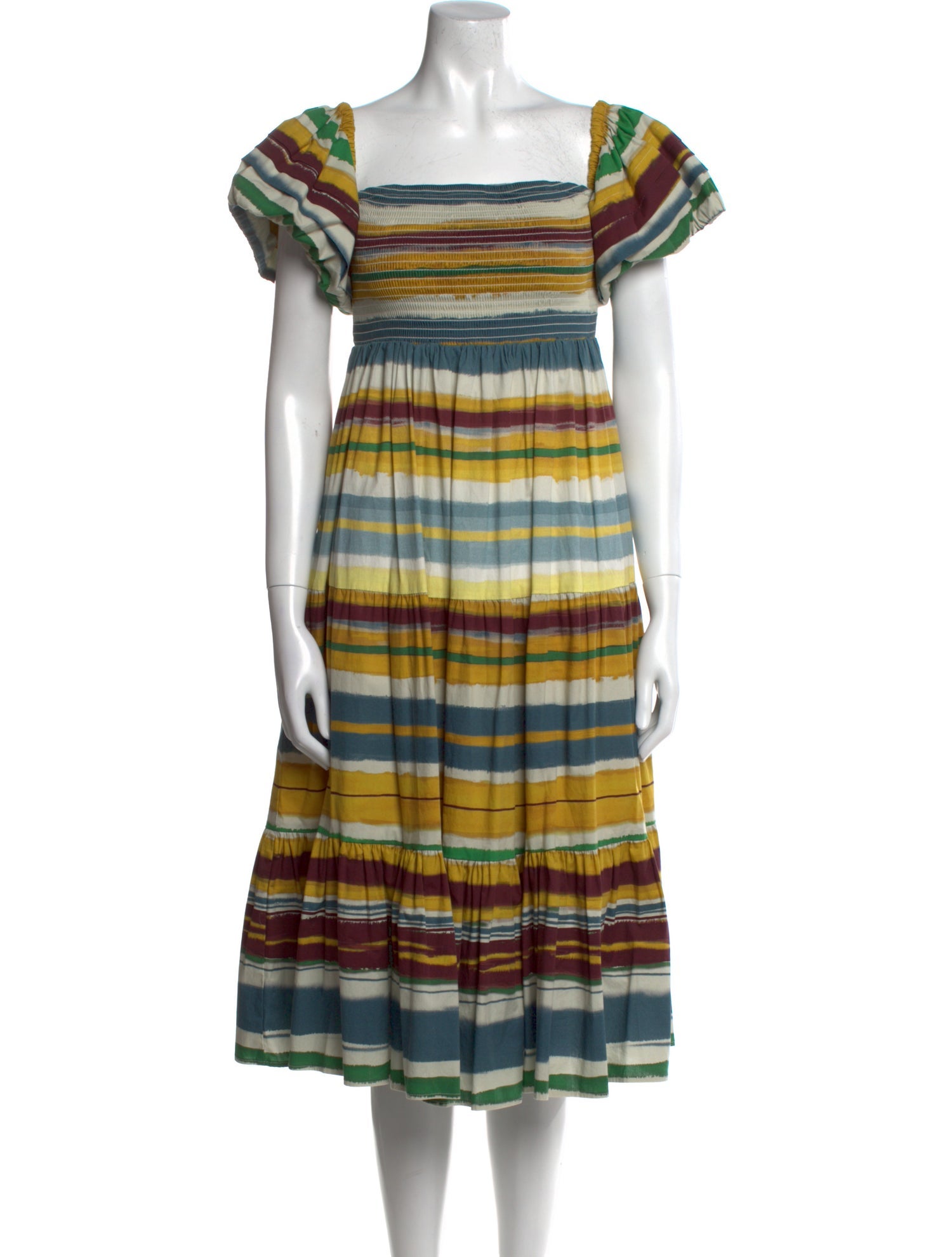 Autumn Adeigbo Striped Knee-Length Dress